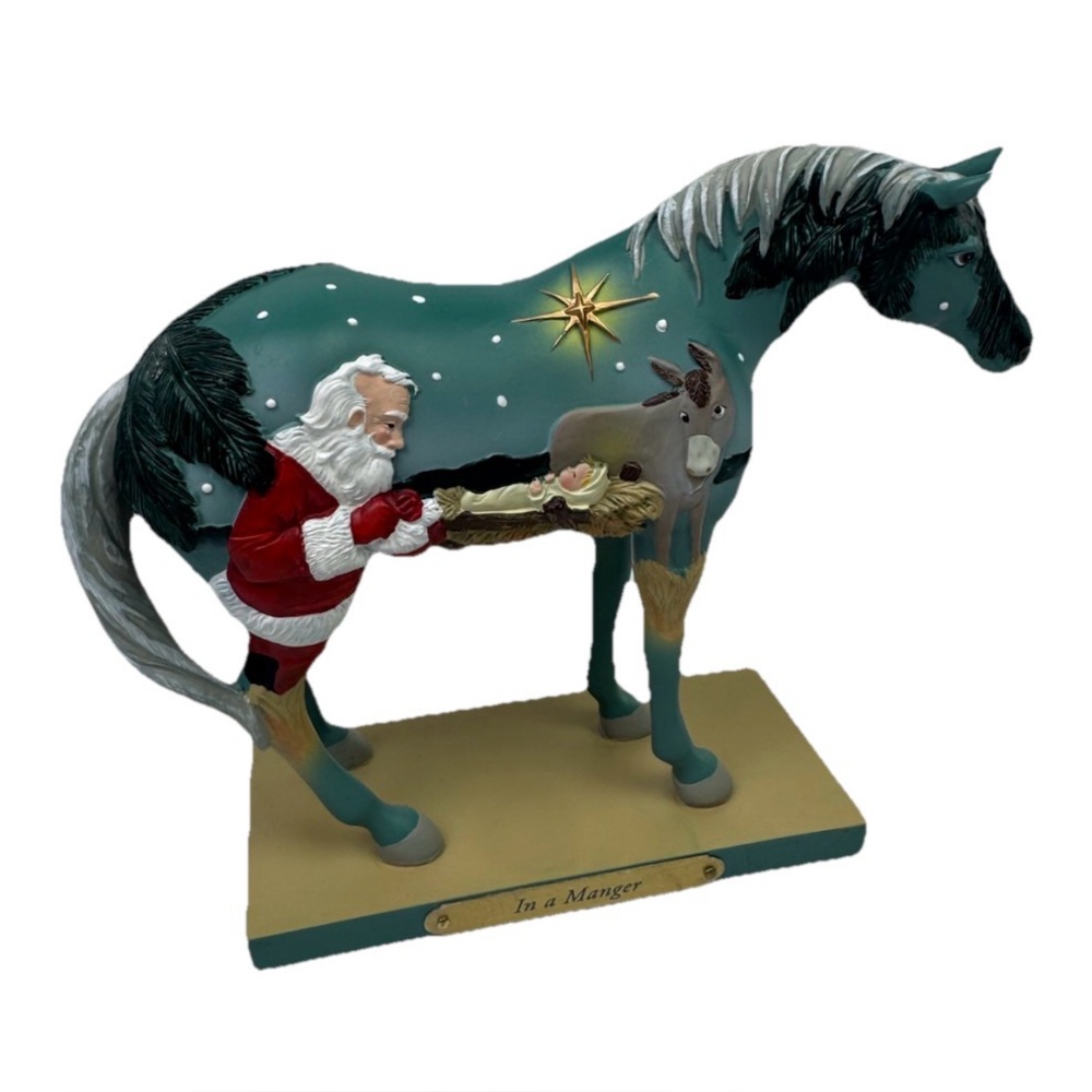2014 Enesco The Trail of Painted Ponies In A Manger Horse Figurine 4040989